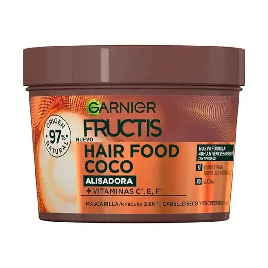 GarnierFructis Hair Food Кокосова розгладжуюча маска 3 в 1 для сухого та неслухняного волосся 400 мл: ціни та характеристики