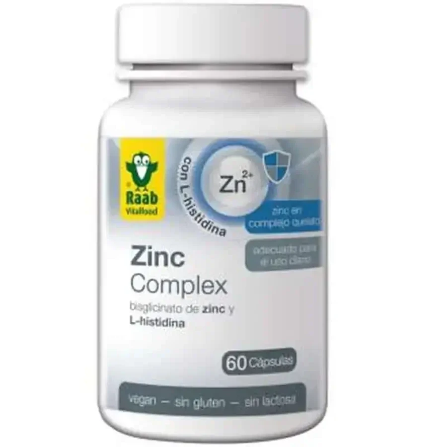 Raab Vitalfood Zinc Complex 500Mg 60Caps Sg Vegan: цены и характеристики