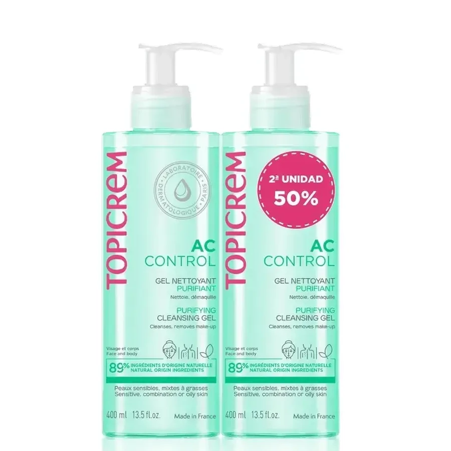 Topicrem Ac Control Duo Pack Purifying Gel 400 Ml 2nd Unit 50%.: цены и характеристики