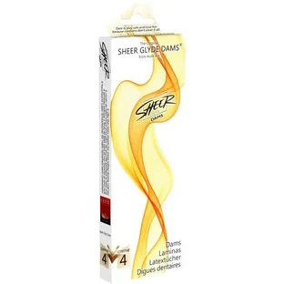 Латексные простыни Glyde Sheer Sheer Оральный секс Ваниль