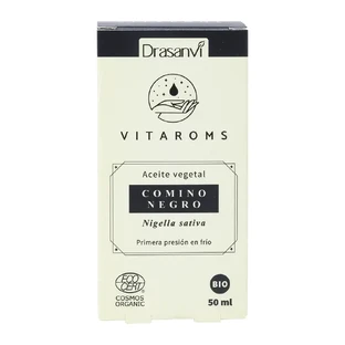 Растительное масло Drasanvi Vitaroms Black Cumin Bio (First Cold Pressure) Ecocert , 50 мл