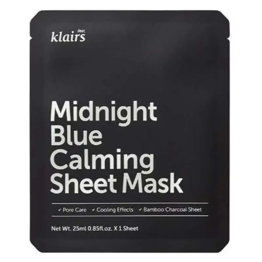 Заспокійлива маска для обличчя Klairs Midnight Blue, 25 мл: ціни та характеристики