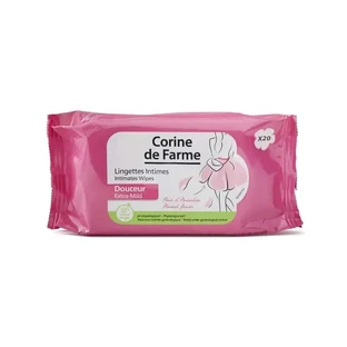 Ніжні серветки для інтимної гігієни для дорослих Corine De Farme, 20 шт.
