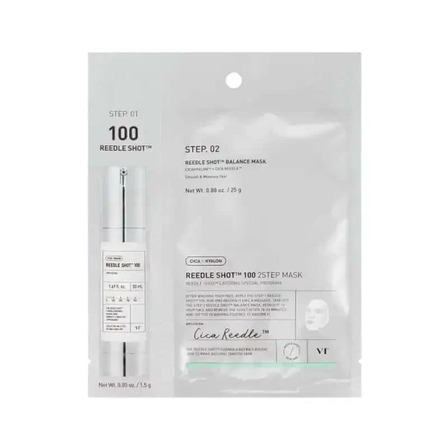 Vt Cosmetics Vt Reedle Shot 100 2-ступінчаста маска, 21,5 гр: ціни та характеристики