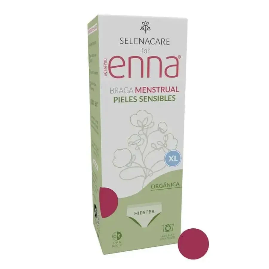 Enna Gynecological Organic Hipster Menstrual Panty - Medium Flow, Size XL, Burgundy: цены и характеристики