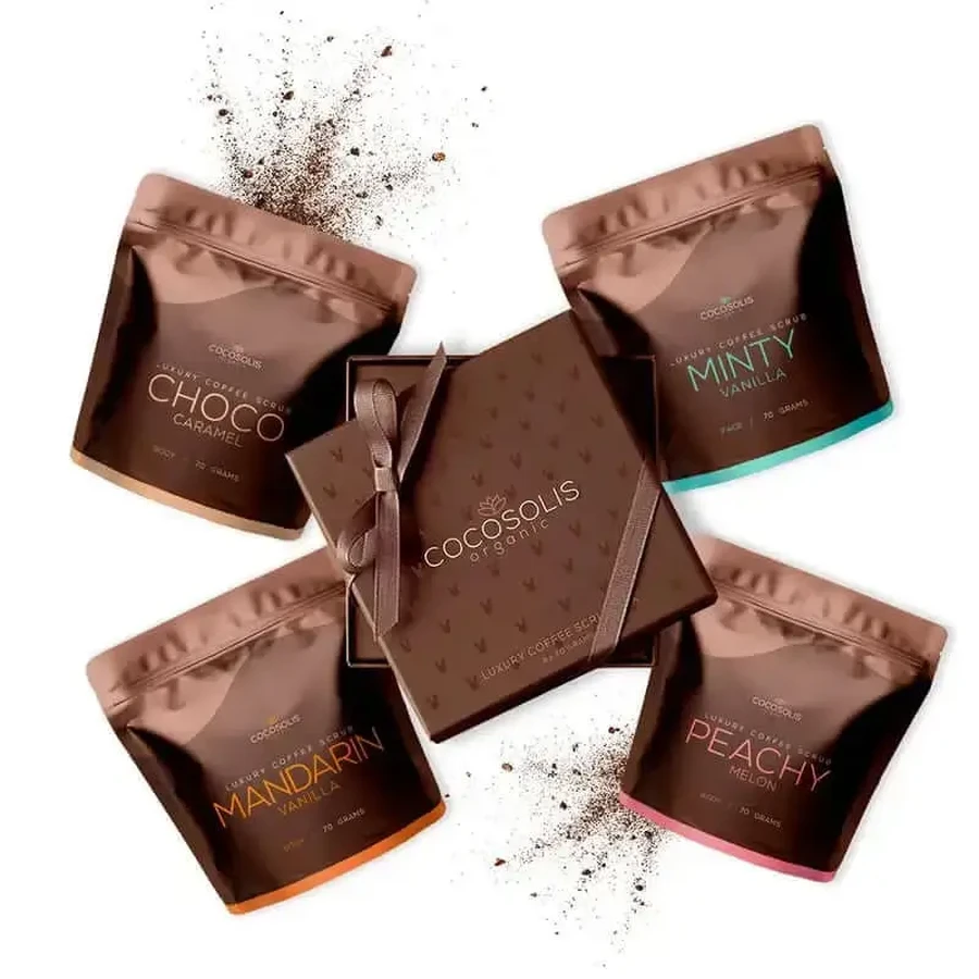 Розкішний кавовий скраб Cocosolis, 4 x 70 грамів: ціни та характеристики