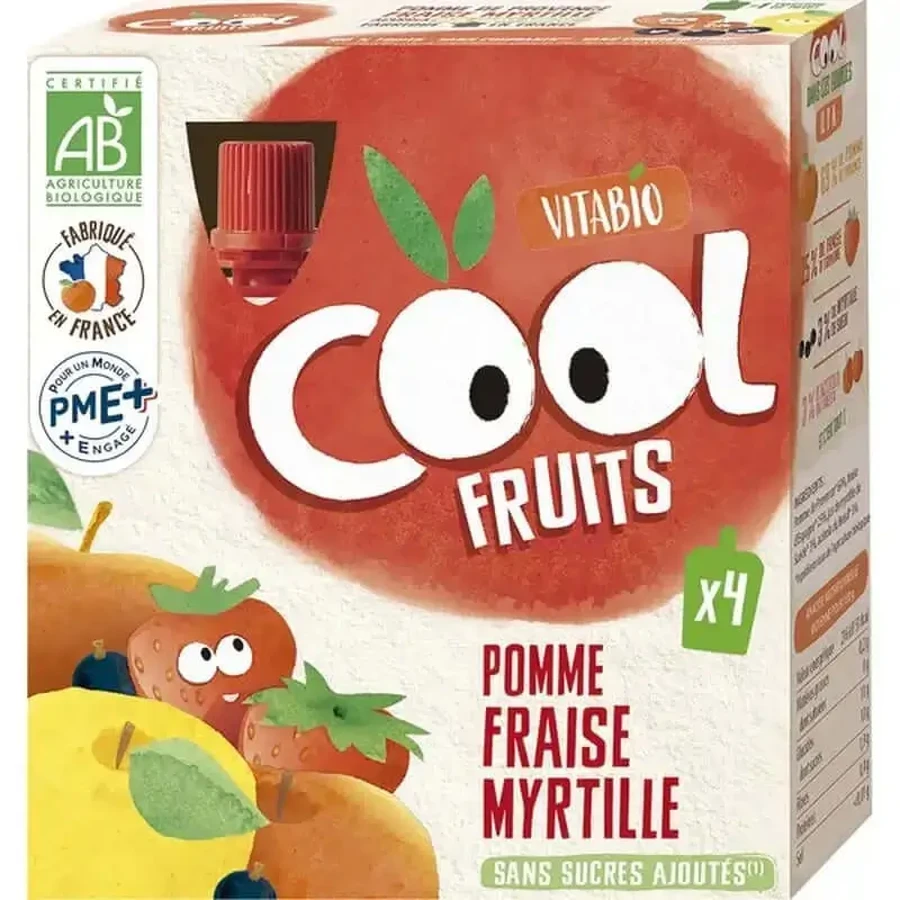 Vitabio Cool Fruits Apple, Strawberry & Blueberry 90 Gr, 4 шт.: цены и характеристики