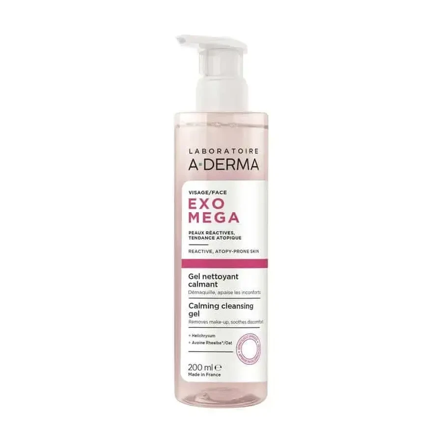A-Derma Exomega Успокаивающий очищающий гель для лица, 200 мл: цены и характеристики
