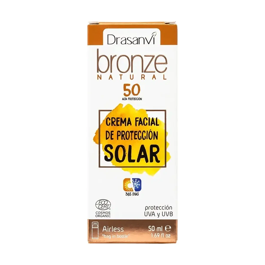 Drasanvi Bronze Natural SPF50 Крем для лица солнцезащитный Ecocert, 50 мл: цены и характеристики
