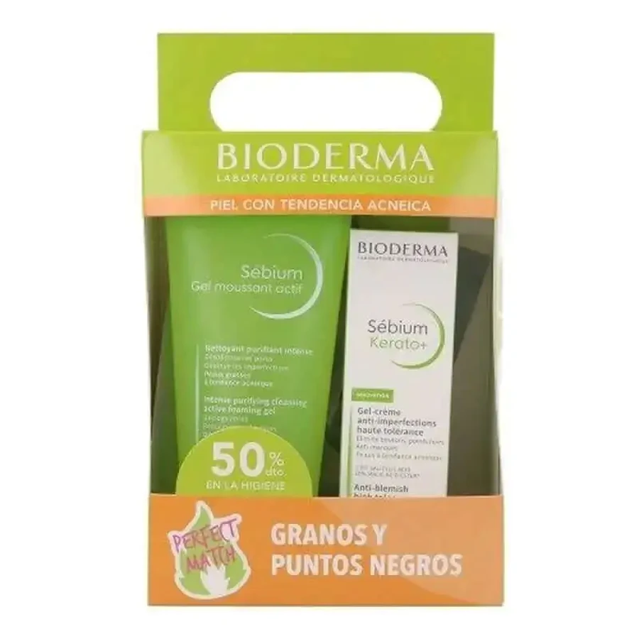 Bioderma Sébium Pack Гель Moussant Actif, 200 мл + Kerato, 30 мл: ціни та характеристики