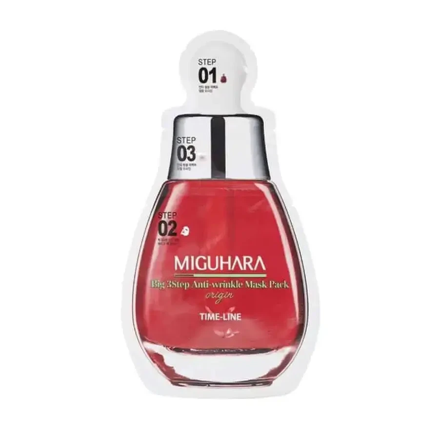 Miguhara Big 3-ступенева маска проти зморшок Origin, 1,7 мл+2 мл+25 мл: ціни та характеристики