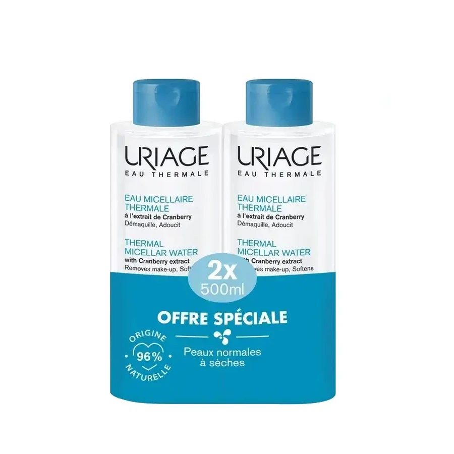 Uriage Thermal Micellar Water For Normal To Dry Skin, 2X500 Ml: цены и характеристики