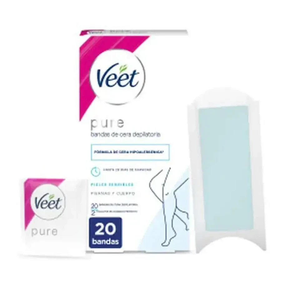 Veet Pure Cold Wax для тела и ног с чувствительной кожей, 20 шт.: цены и характеристики