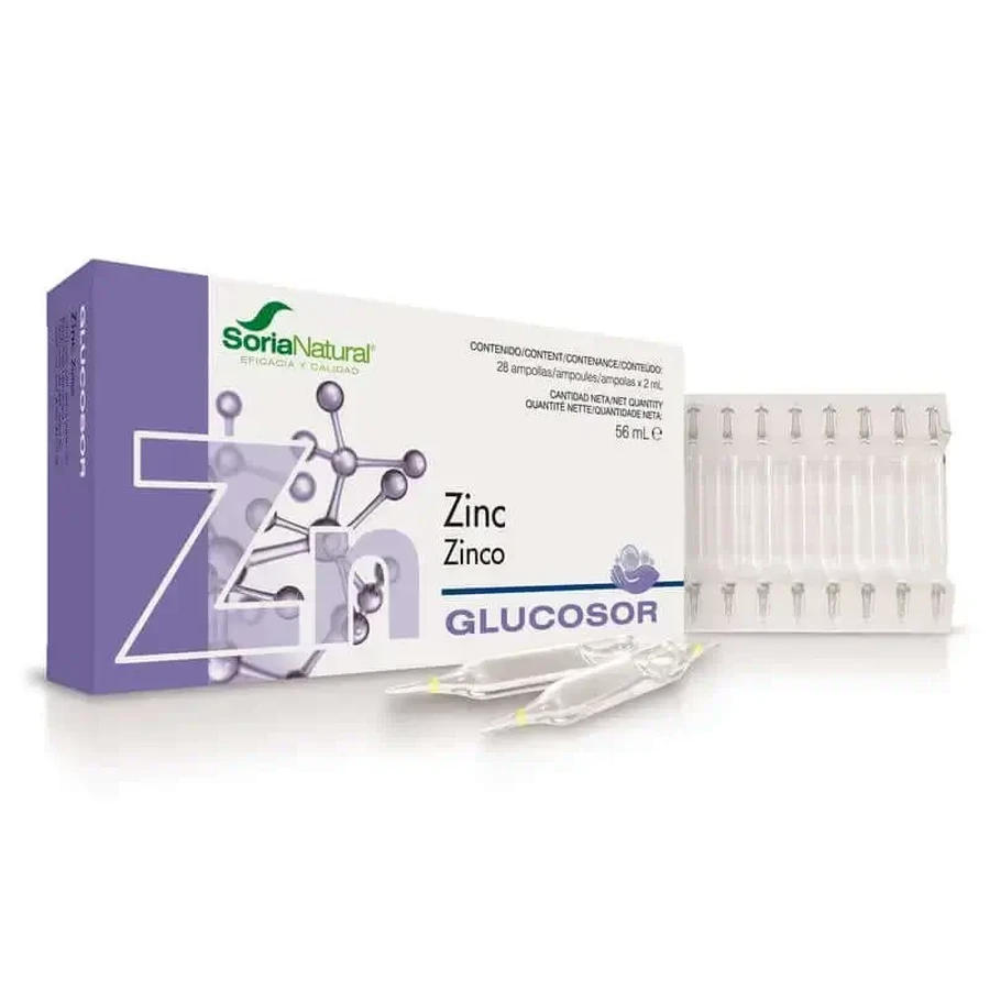 Soria Natural Glucosor Zinc , 28 ампул по 2 мл: цены и характеристики