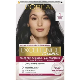 L'Oréal Paris Excellence Крем-фарба для перманентного фарбування волосся - відтінок 1 Чорний