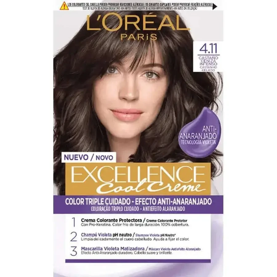 L'Oréal Paris Excellence Cool Creme Перманентна крем-фарба для волосся - відтінок 4.11 Інтенсивний попелясто-коричневий: ціни та характеристики