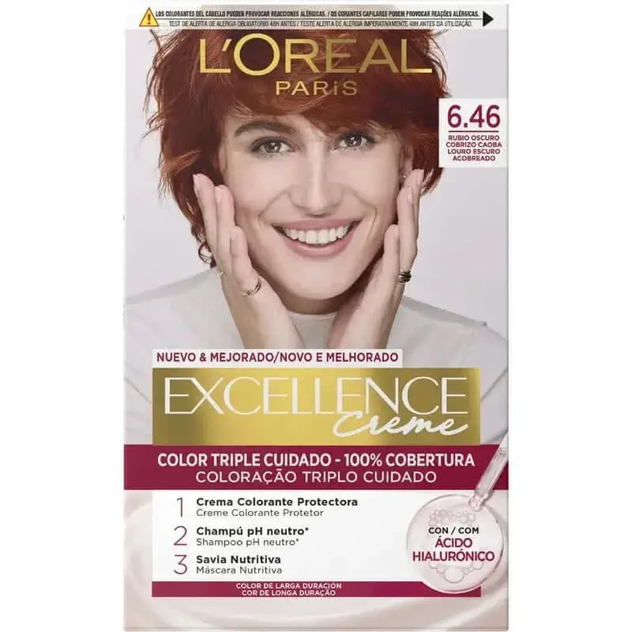 L'Oréal Paris Excellence Creme Permanent Hair Color - Shade 6.46 Auburn Copper Dark Blonde: цены и характеристики