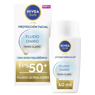 Nivea Sun Ultra Light Денний флюїд для обличчя світлий тональний крем Spf50+ 40мл