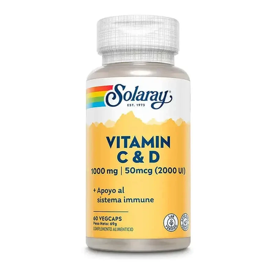Solaray Vitamin C 1000 mg + Vitamin D 2000Ui 60 капсул: ціни та характеристики
