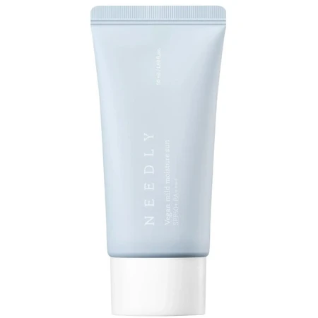 Сонцезахисний крем для обличчя Needly Vegan Mild Moisture Sun SPF 50+ PA++++ з рослинним скваланом, зволожувальний, 50 мл: ціни та характеристики