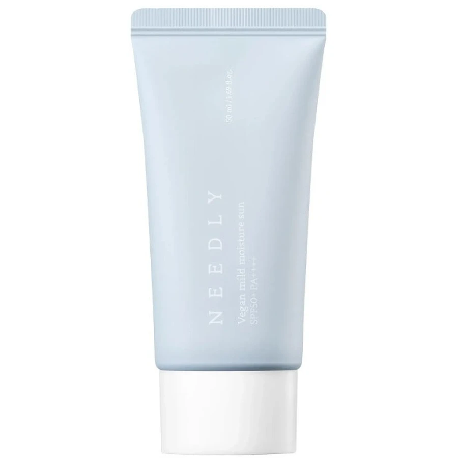 Сонцезахисний крем для обличчя Needly Vegan Mild Moisture Sun SPF 50+ PA++++ з рослинним скваланом, зволожувальний, 50 мл: ціни та характеристики