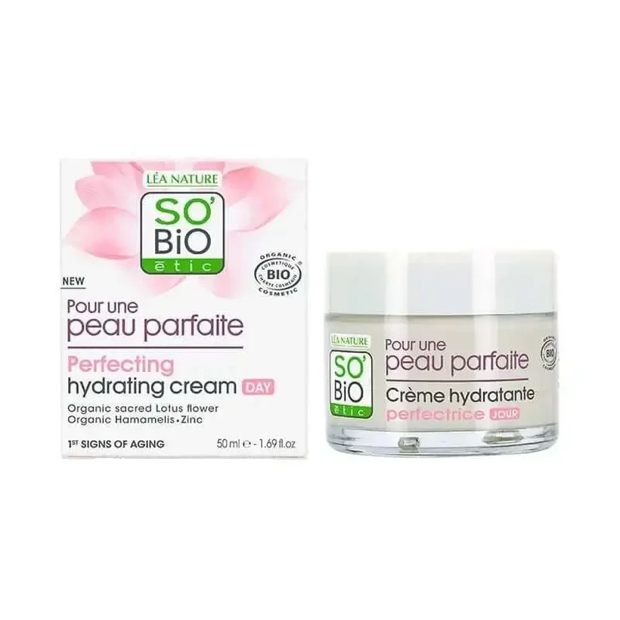 Зволожуючий денний крем для ідеальної шкіри So'Bio Etic Perfect Skin 50 мл: ціни та характеристики
