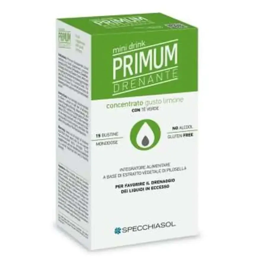 Specchiasol Primum Дренажный зеленый чай-лимон 15Мини-напитки: цены и характеристики