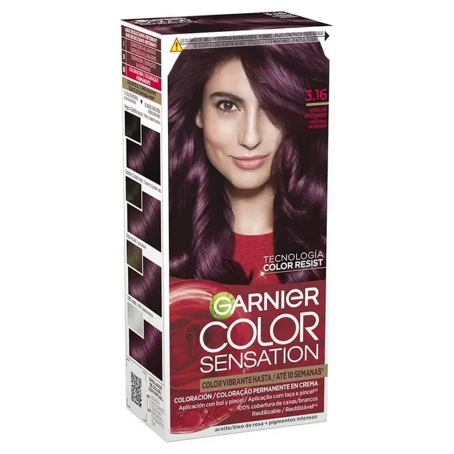 Garnier Color Sensation Крем-фарба для перманентного фарбування волосся 3.16 Інтенсивна скрипка: ціни та характеристики