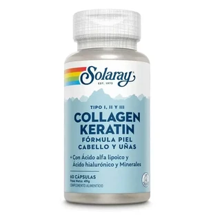 Solaray Collagen Keratin, 60 капсул