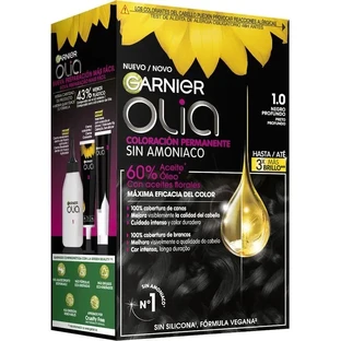 Garnier Olia Перманентна фарба без аміаку для приємного запаху з натуральними квітковими оліями - Чорна ебенова шкіра 1.0
