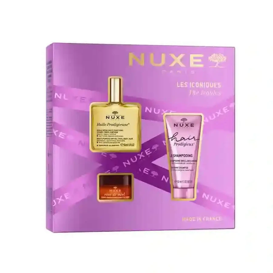 Подарочный сундук Nuxe Multi-Ranges Best Sellers Huile Prodigieuse + шампунь +Reve The Miel: цены и характеристики