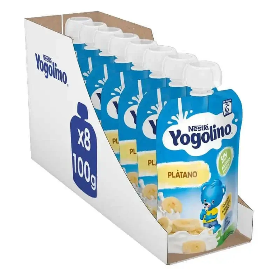 Yogolino Бананові пакетики без цукру, 100 г х 8 шт.: ціни та характеристики