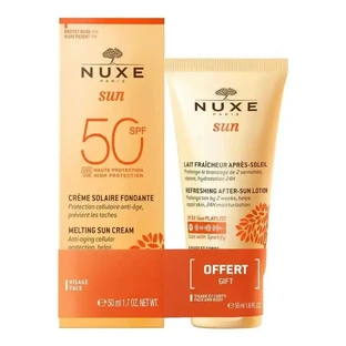 Nuxe Sun Крем для лица SPF 50 + Освежающее молочко после солнца 50 мл В ПОДАРОК