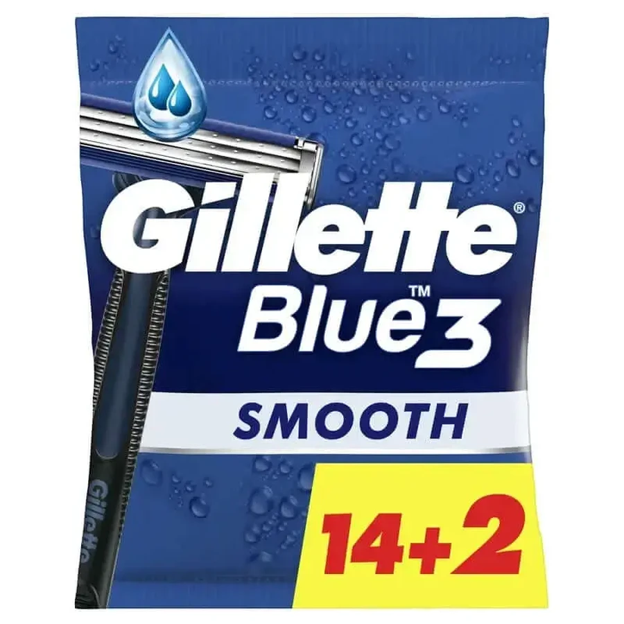 Одноразові бритви Gillette Blue3 Smooth 3 леза, 16 шт.: ціни та характеристики