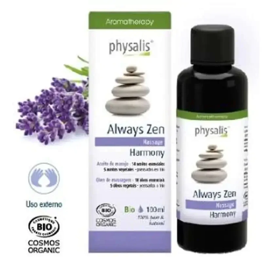Physalis Always Zen Harmony Massage Oil 100Ml. Био: цены и характеристики
