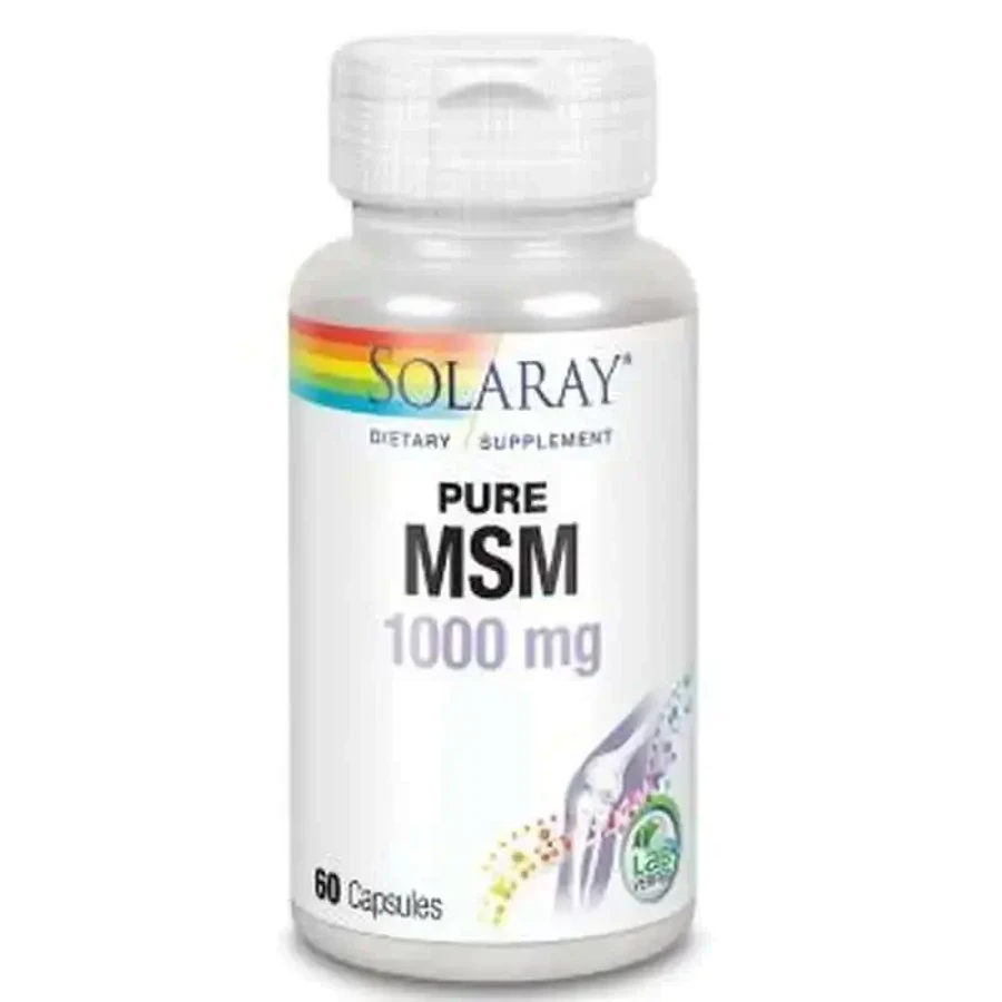 Solaray Msm Pure 1000Mg. 60 Capsules: цены и характеристики