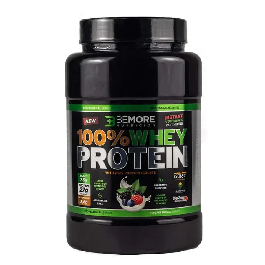 Bemore Nutrition 100% сироватковий протеїн Йогурт зі смаком лісових фруктів 1 кг: ціни та характеристики