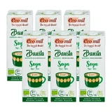 Органічні соєві напої Ecomil Veggie Drinks Organic Soya Barista, упаковка 6 х 1 літр