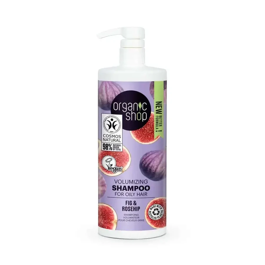 Organic Shop Шампунь для об'єму жирного волосся з інжиром та шипшиною, 1000 мл: ціни та характеристики