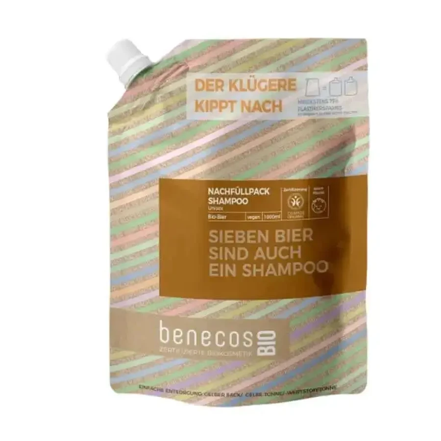 Пивний шампунь Benecos Unisex Unisex 1 л. Біо-веганська заправка: ціни та характеристики