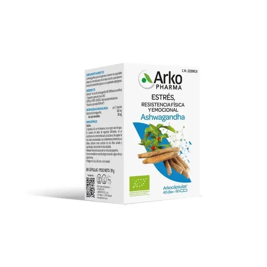 Arkopharma Arkocápsulas Ashwagandha Bio, 80 капсул: цены и характеристики