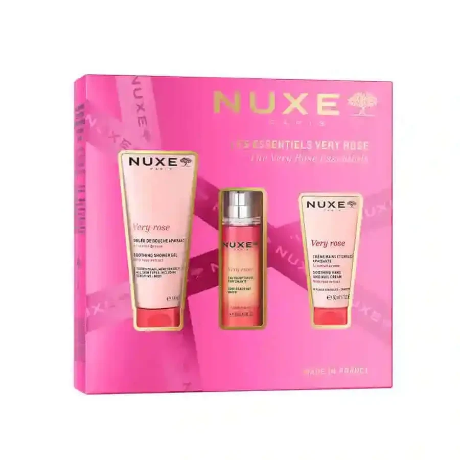 Подарункова коробка Nuxe Very Rose Very Rose Очищувальний гель + крем для рук + парфумована туалетна вода: ціни та характеристики