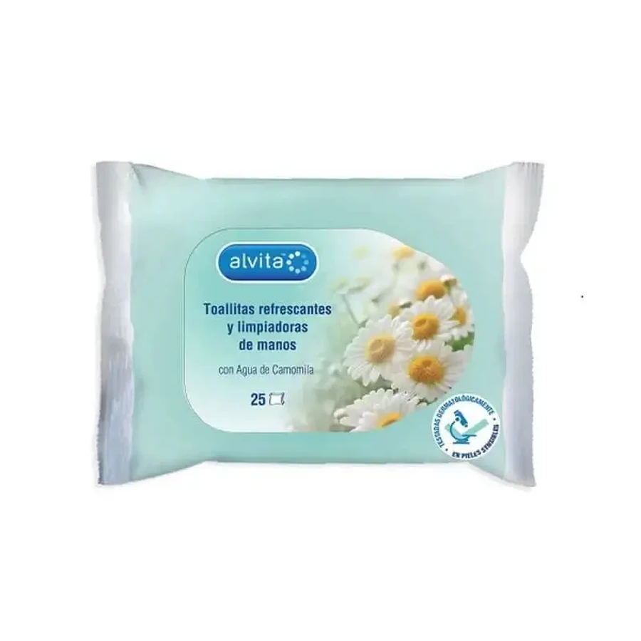 Салфетки для рук Alvita, 25 штук: цены и характеристики