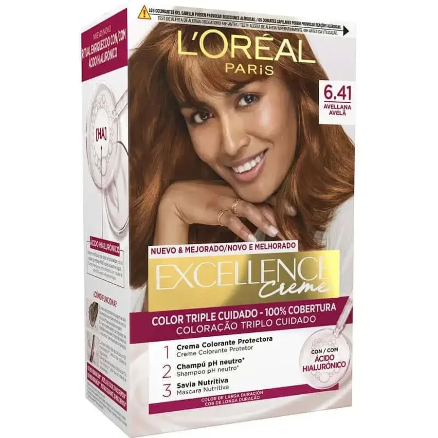 L'Oréal Paris Excellence Крем-фарба для перманентного фарбування волосся - відтінок 6.41 Фундук: ціни та характеристики