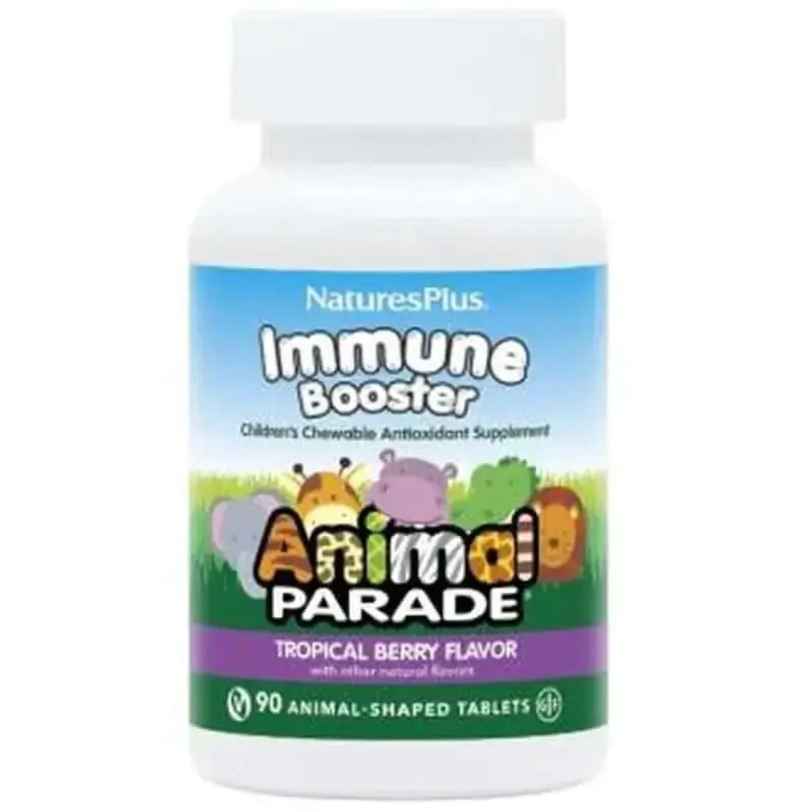 Natures Plus Animal Parade Kids Immune Booster, 90 жевательных таблеток: цены и характеристики
