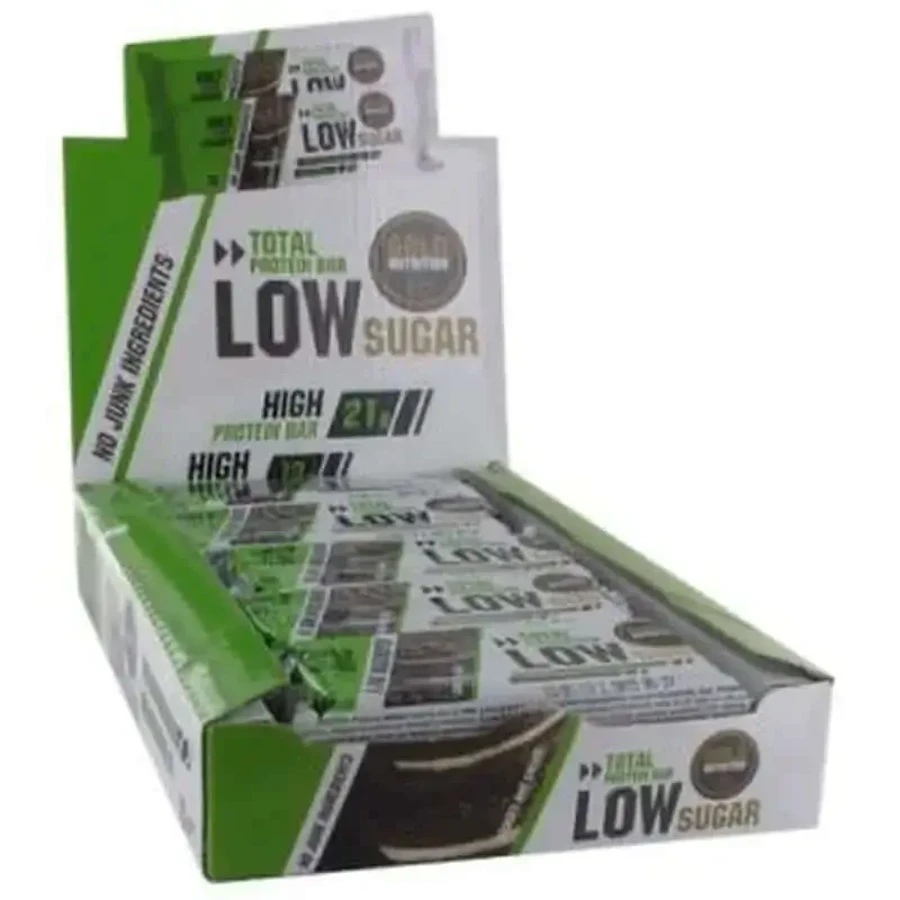 Gold Nutrition Total Protein Low Sugar Bar Cookies-Cream 10Ud: цены и характеристики