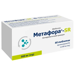 Метафора-SR 500 мг, таблетки пролонгованої дії,  №60