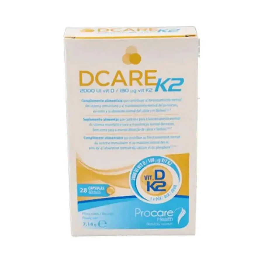 Dcare K2 2000 Iu Витамин D3, 28 гранул: цены и характеристики