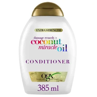 OGX Coconut Miracle Oil Extra Strength Conditioner, восстанавливает и оживляет поврежденные волосы 385 мл