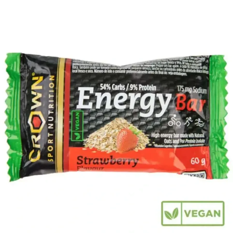 Енергетичний батончик Crown Sport Nutrition Energy Vegan Vegan Bar Полуниця , 60 грам: ціни та характеристики